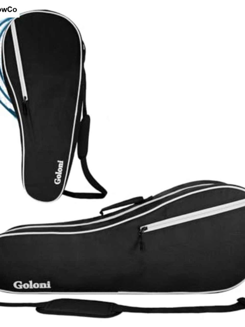 Tennis Racket Bag for 3-4 Rackets, Water-Resistant 600D Polyester, Padded